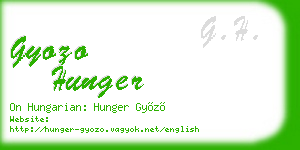 gyozo hunger business card
